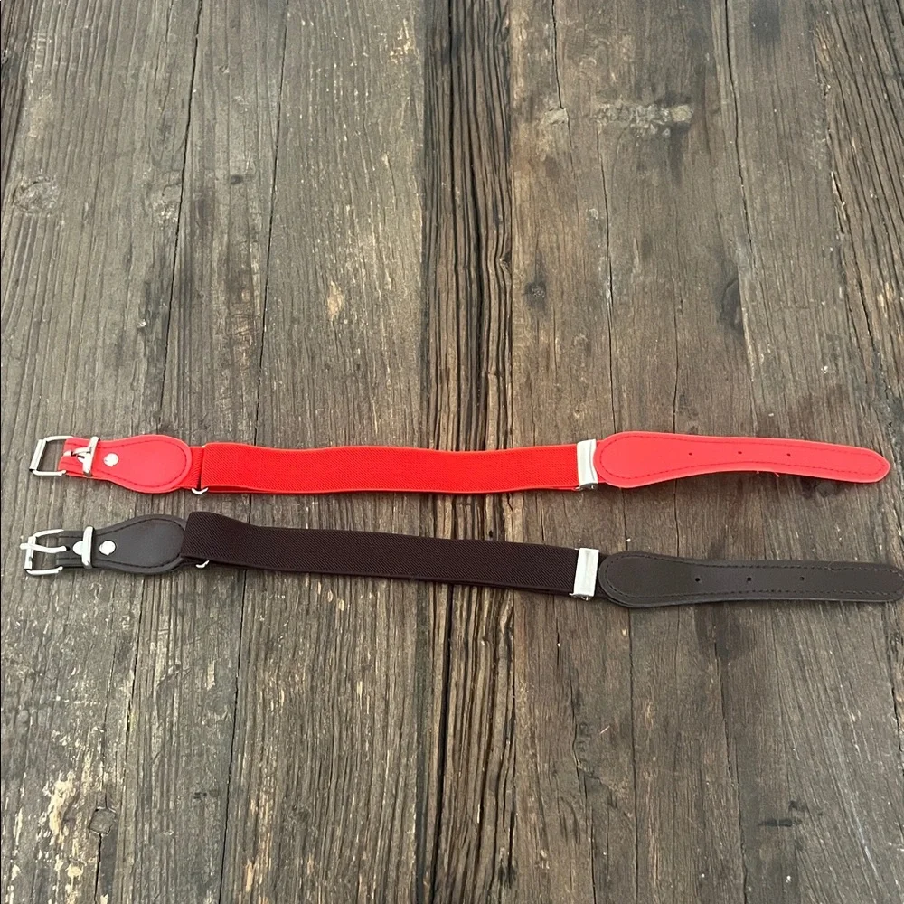 Red and Brown kids belts